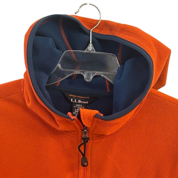 L.L. Bean Men's Vibrant Orange Hooded Performance Jacket Large - Picture 4 of 9